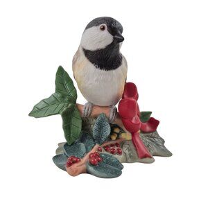 Lenox Christmas Chickadee Figurine Porcelain 2009 Box COA Limited Edition Bird